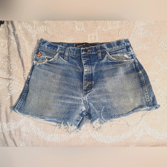 Wrangler Pants - Fire resistant distressed cutoff shorts.